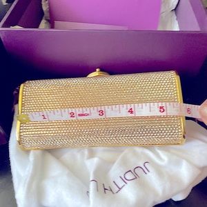 Judith Lieber gold fashionable evening clutch